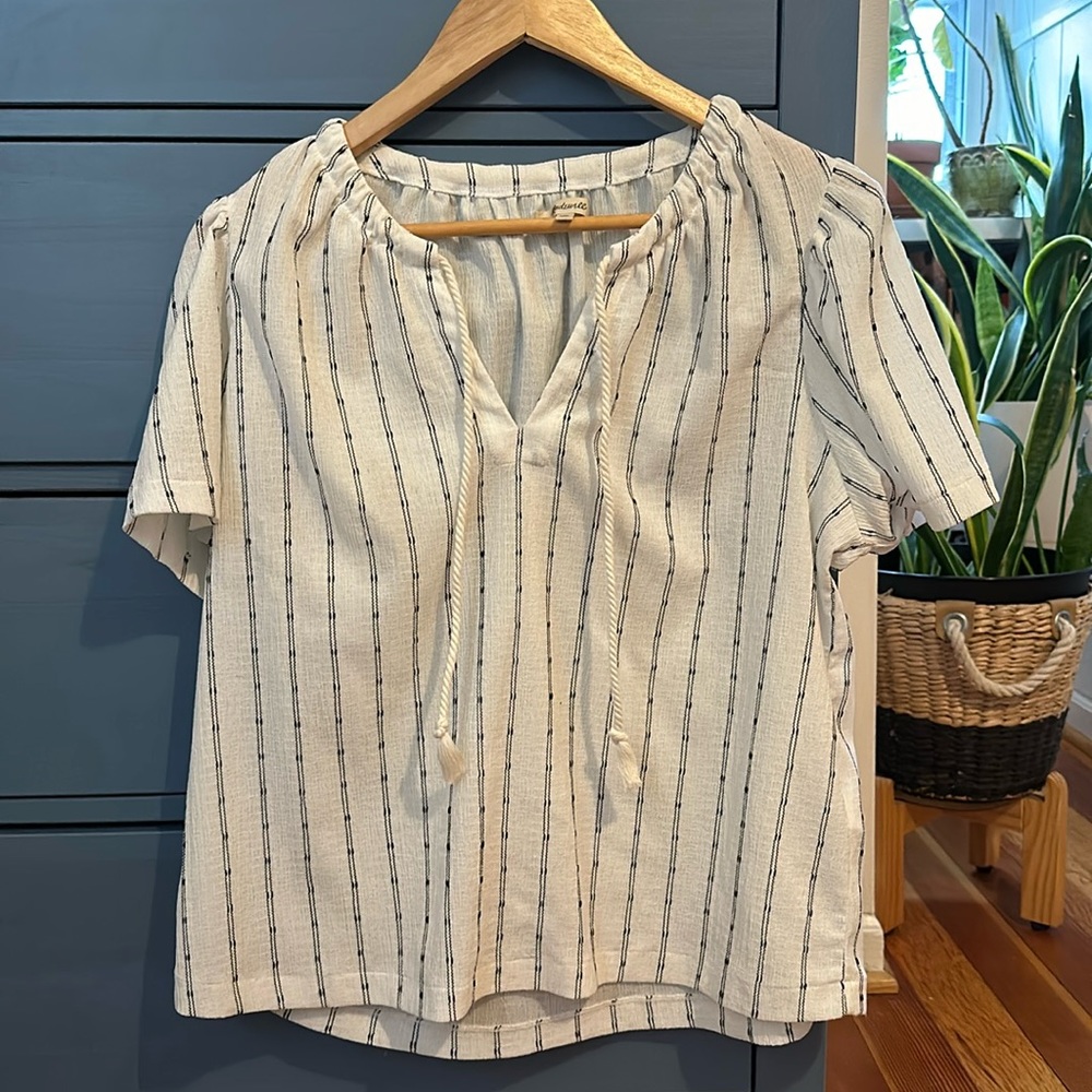 Madewell embroidered top
